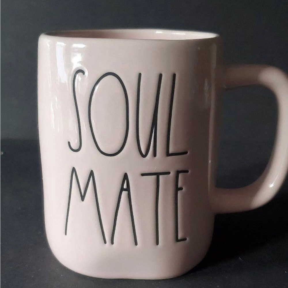 Rae Dunn Magenta Fine Satin Gloss Finish Ceramic mugs Soul Mate & Ever After